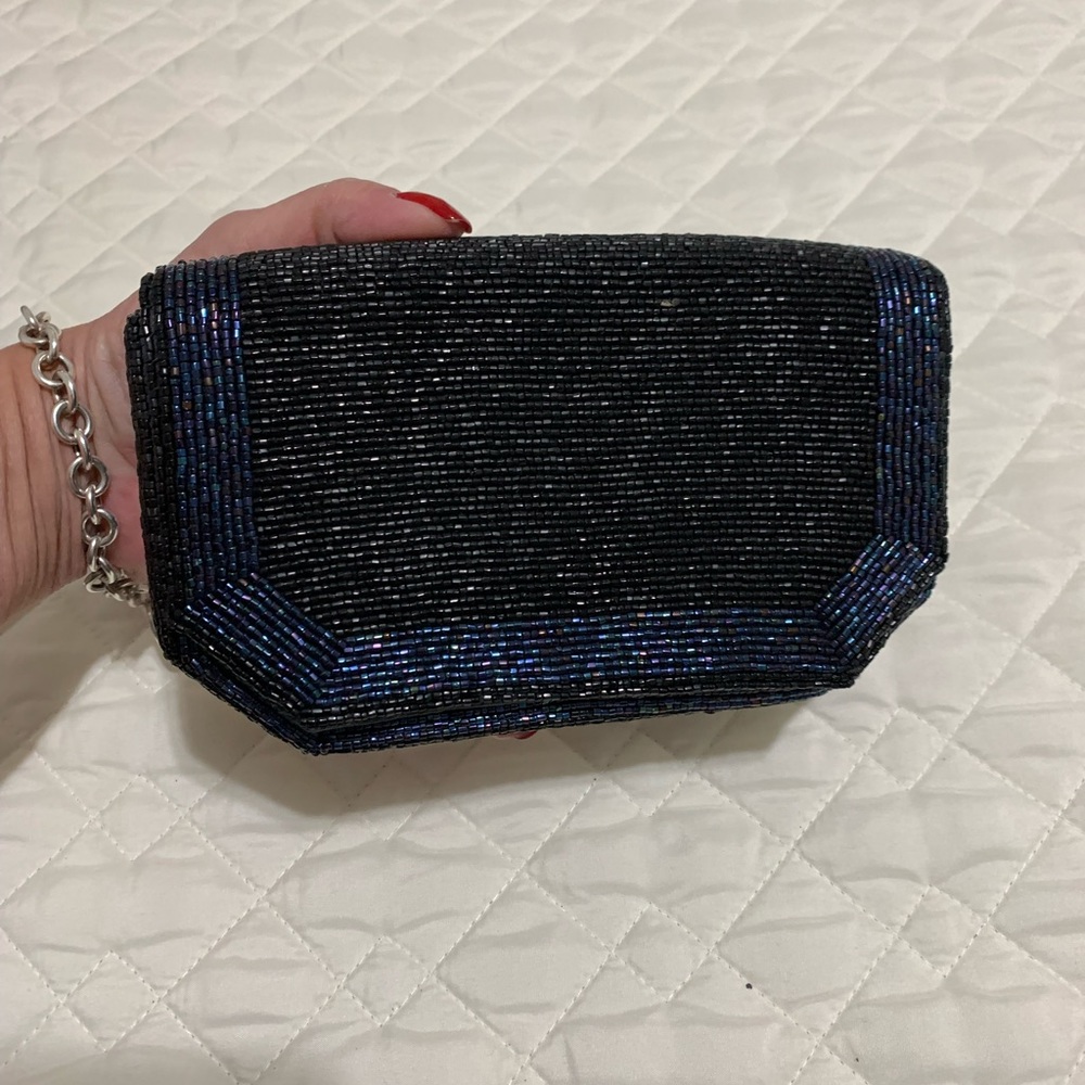 Handmade beaded bag , euc